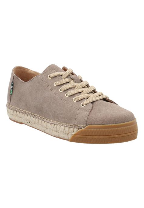Zapatilla Cuero Mujer Fontaine Gris -1