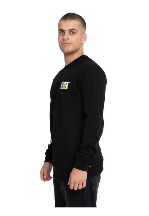 Polera Manga Larga Hombre Trademark Banner Negro-1