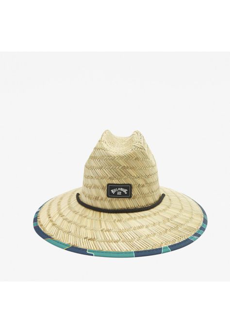 Sombrero Paja Hombre Tides Print M Hats Celeste-0