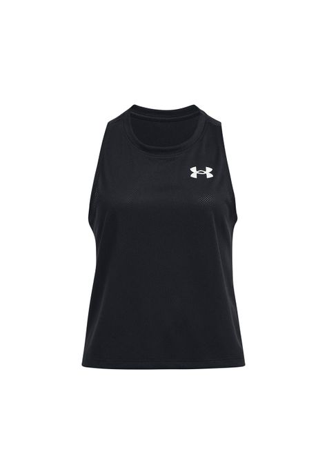 Polera sin mangas UA Tech para niña Negro-0