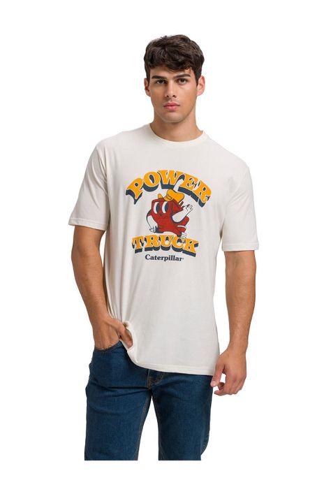 Polera Retro Danny Diesel Graphic 1 Hombre Blanca-1