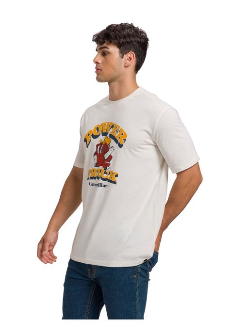 Polera Retro Danny Diesel Graphic 1 Hombre Blanca-4