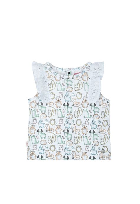 Polera Niña Buddies (1-3) Blanco-0