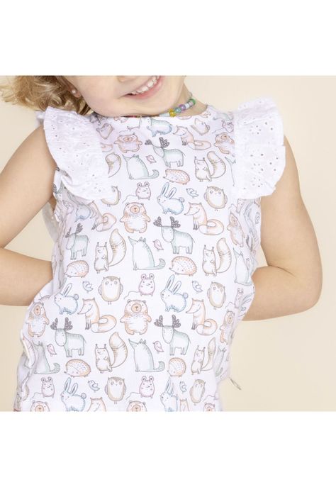 Polera Niña Buddies (1-3) Blanco-3