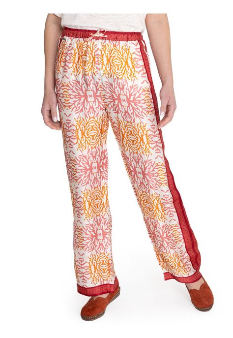 Pantalón Rayón Naranja Paloma Mujer -4