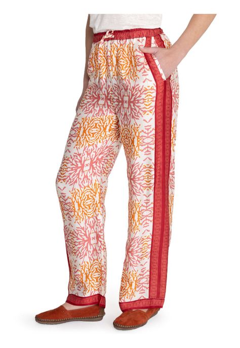 Pantalón Rayón Naranja Paloma Mujer -5