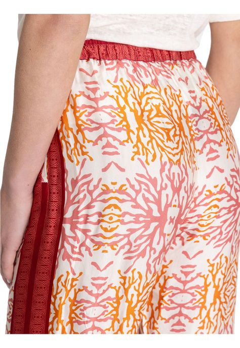 Pantalón Rayón Naranja Paloma Mujer -7