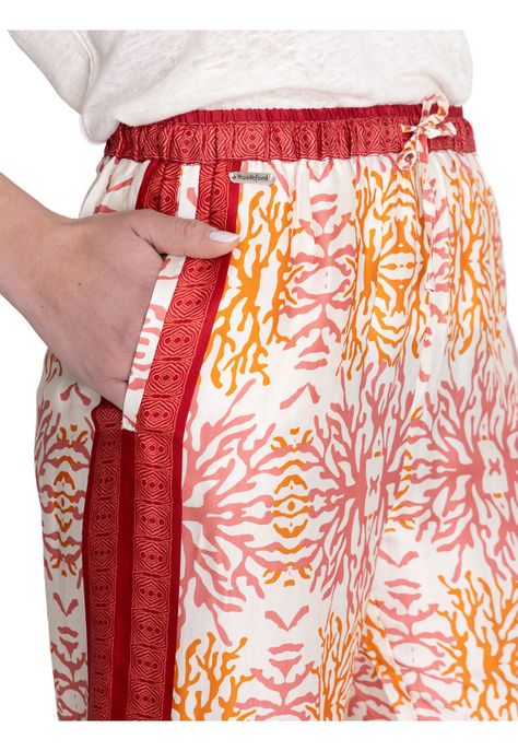 Pantalón Rayón Naranja Paloma Mujer -8
