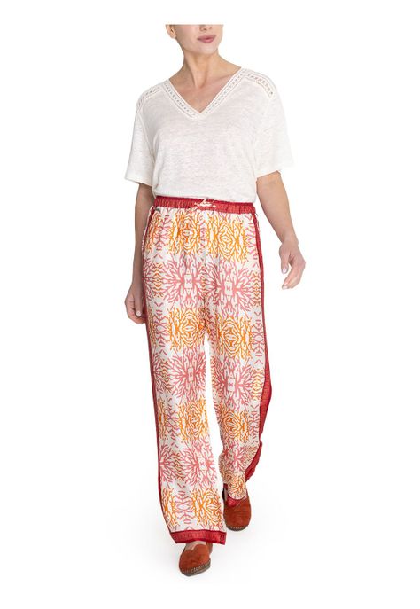 Pantalón Rayón Naranja Paloma Mujer -9