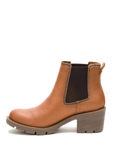 Botin Cuero Mujer Rewrite Chelsea Café Claro-3
