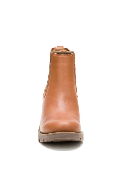 Botin Cuero Mujer Rewrite Chelsea Café Claro-4