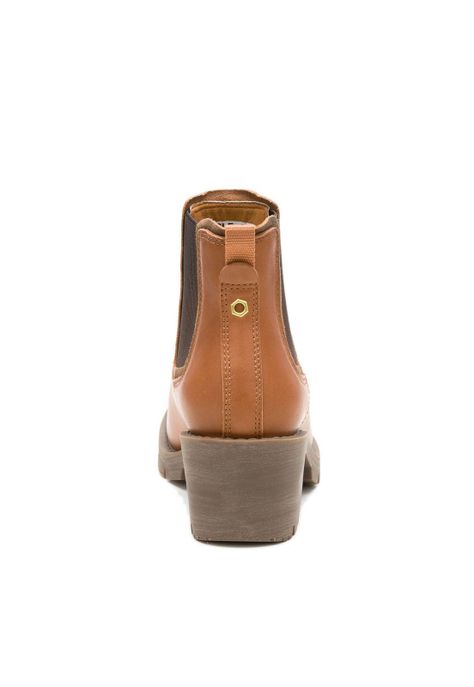 Botin Cuero Mujer Rewrite Chelsea Café Claro-5
