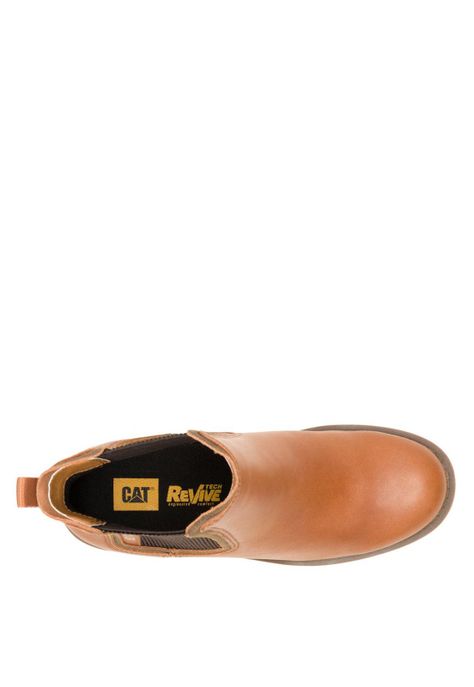 Botin Cuero Mujer Rewrite Chelsea Café Claro-6