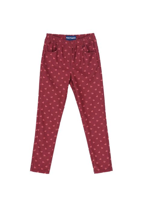 Pantalón Niña Peonía Rojo-0