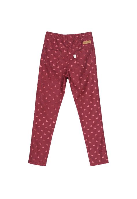 Pantalón Niña Peonía Rojo-1