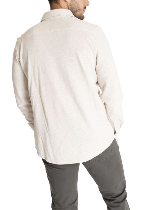 Polera M/L Hombre Piquelong Verde Claro-5