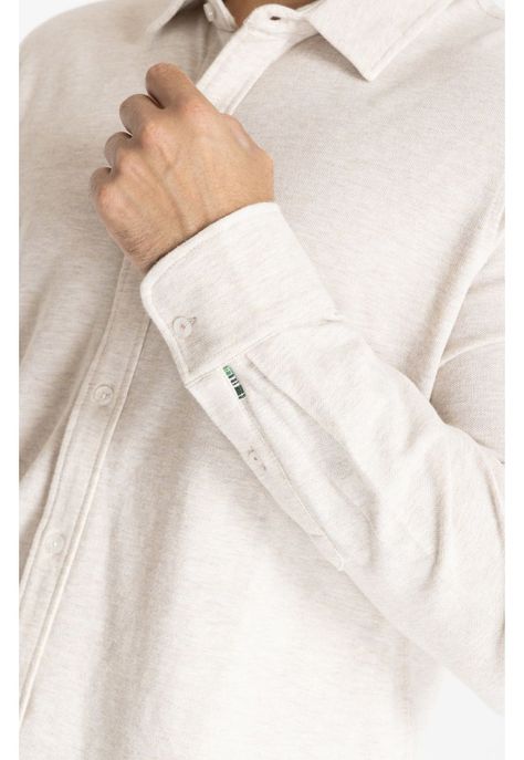 Polera M/L Hombre Piquelong Verde Claro-7