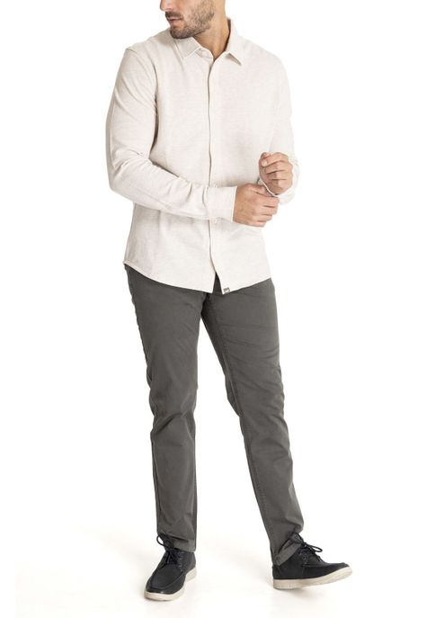 Polera M/L Hombre Piquelong Verde Claro-8