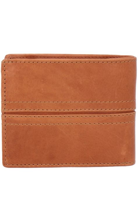 Billetera Cuero Hombre Om Stitch Coin Café-1