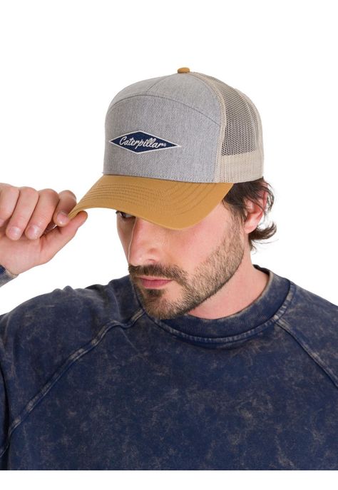 Jockey Diamond 7-Panel Mesh Back Hombre Gris Claro-0