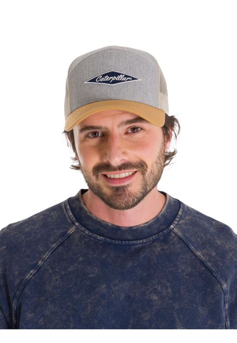 Jockey Diamond 7-Panel Mesh Back Hombre Gris Claro-1
