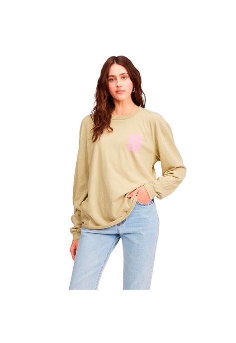 Polera M/L Mujer Sweet Time Beige-0