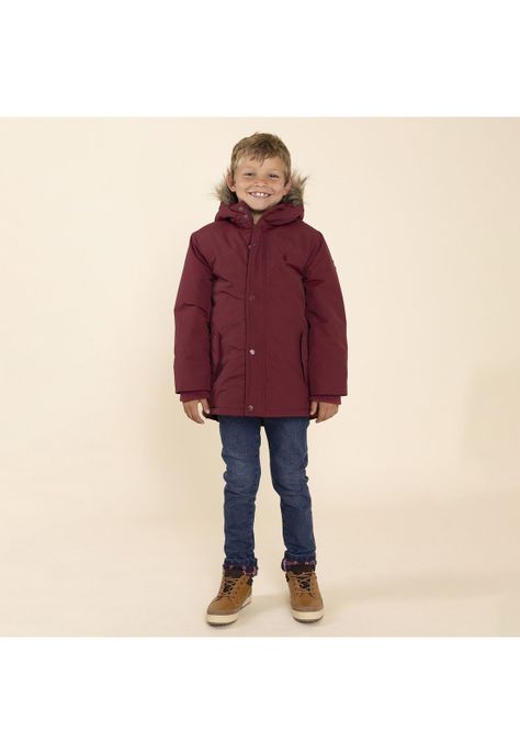 Parka Niño Bulldog Burdeo-3