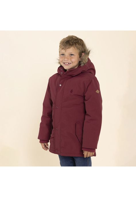 Parka Niño Bulldog Burdeo-4