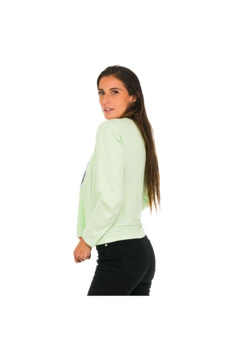 Polera M/L Mujer Retro I Menta -3
