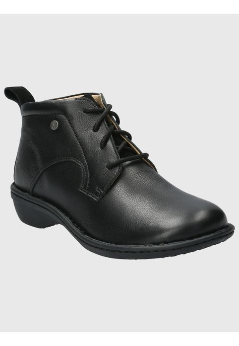 Botin Cuero Mujer Sajon Negro-0
