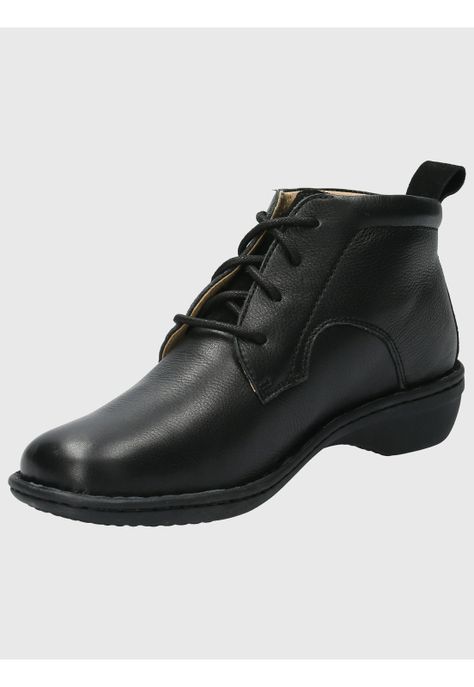 Botin Cuero Mujer Sajon Negro-4