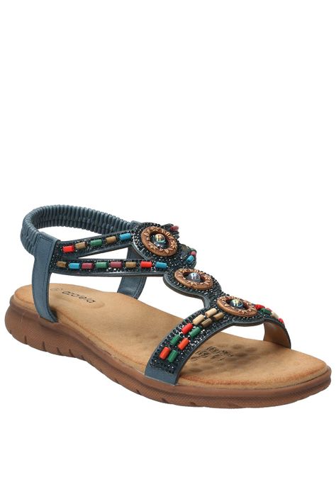 Sandalia Vanny Azul Mujer-0
