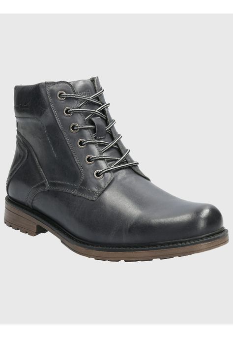 Botin Cuero Hombre Quero Gris-0