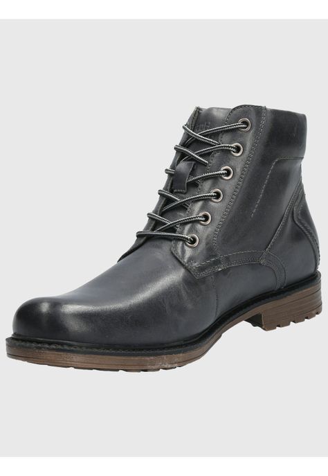 Botin Cuero Hombre Quero Gris-4