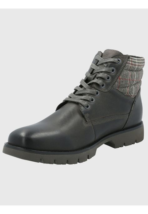 Botin Cuero Hombre Rosco Gris-4