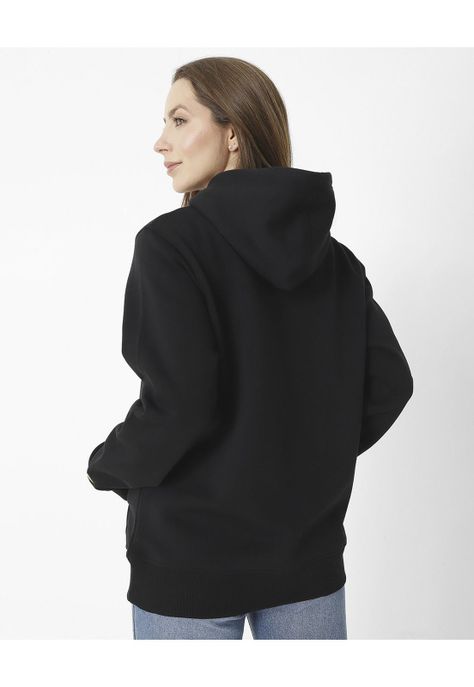 Polerón Fleece Logo Pull Negro Unisex-5