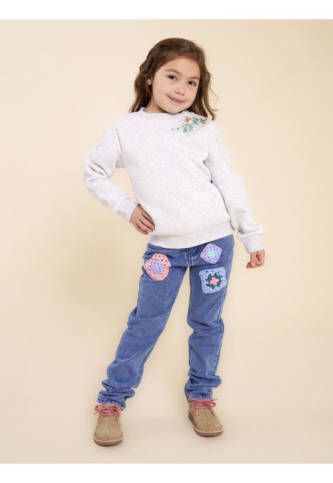 Polerón Niña Dakota Gris-1