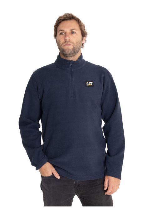 Polar Casual Hombre Microfleece Quarter Zip Azul-0