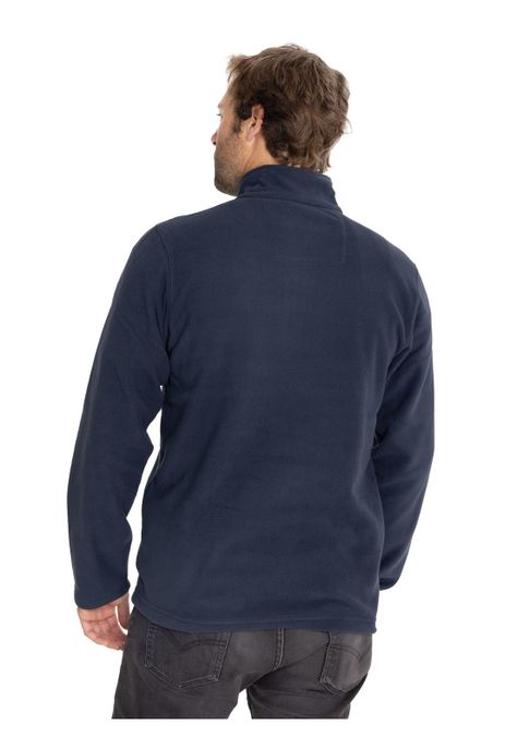 Polar Casual Hombre Microfleece Quarter Zip Azul-1