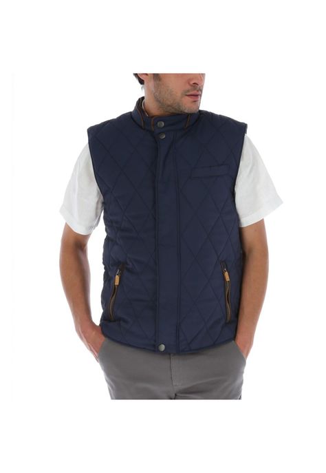 Parka Sin Mangas Hombre Nylon Rhombo Azul Marino-0