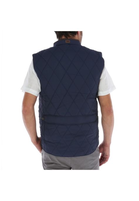 Parka Sin Mangas Hombre Nylon Rhombo Azul Marino-2