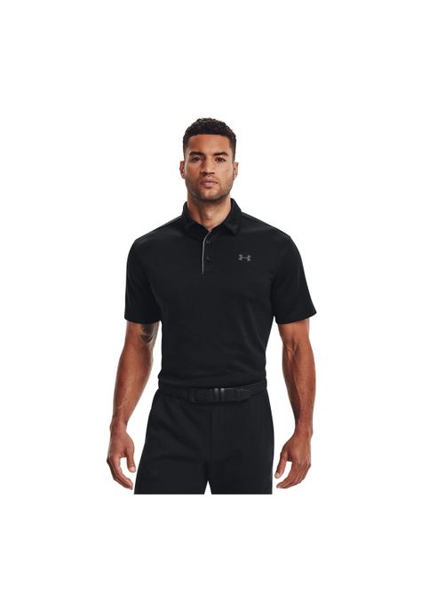 Polo UA Tech para hombre Negro-3
