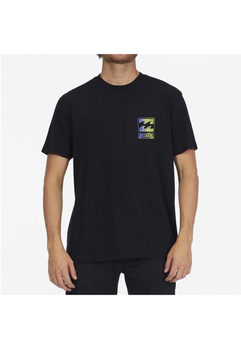 Polera M/C Hombre Crayon Wave M Tees Negro-0