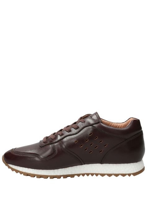 Zapatilla Cuero Hombre Graig Café Oscuro-5