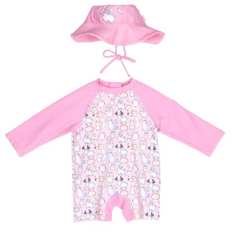 Set Traje Baño + Gorro Bebé Matilda (3-18 Meses) Rosa-0