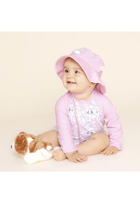 Set Traje Baño + Gorro Bebé Matilda (3-18 Meses) Rosa-2