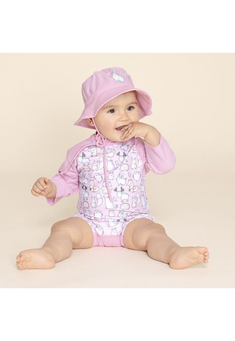 Set Traje Baño + Gorro Bebé Matilda (3-18 Meses) Rosa-3