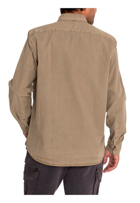 Camisa Algodón Orgánico Hombre Leeds Verde-6