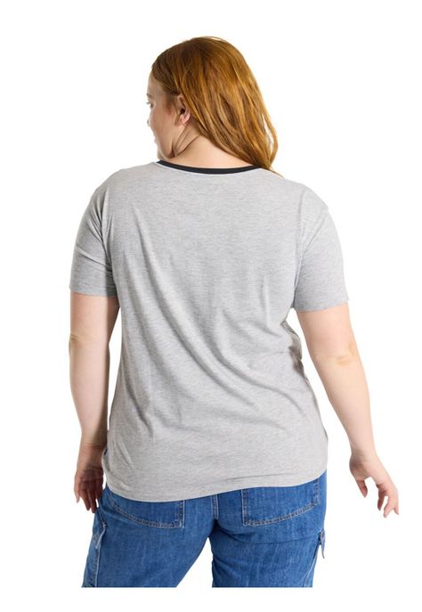 Polera Manga Corta Mujer Vault Gris-3