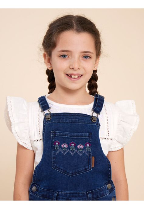 Jardinera Niña Julieta Denim-3